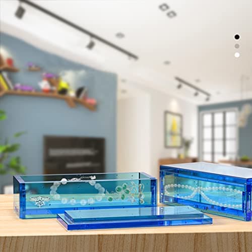Koonafy 2pcs Moule Resine Epoxy Boite a Bijoux, Moule Silicone Boîte de Stockage, Moule en ÉPoxy Pen Holder, Moule Resine Epoxy pour DIY Conteneur de Bijoux Artisanat