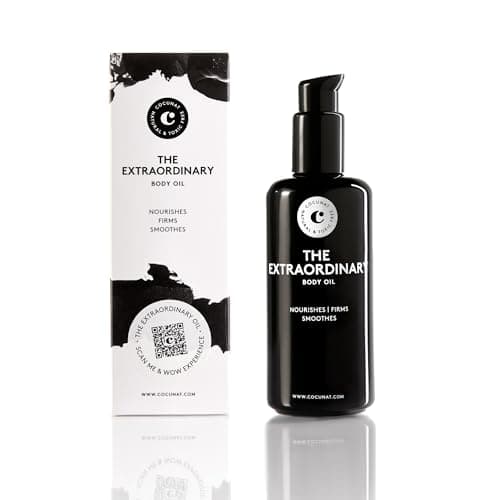 COCUNAT - The Extrordinary Oil - Huile Corporelle 100% Naturelle - Huiles d'amande, de Rose Musquée et D'argan - Nourrit et Hydrate - Prévient et Traite les Vergetures - Hydratation - 175ml