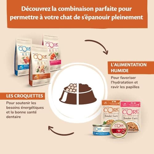 Wellness CORE 98% Beef, Pâtée pour Chat, Nourriture pour Chat sans Céréales, à Haute Teneur en Viande, Bœuf, 12 x 85 g