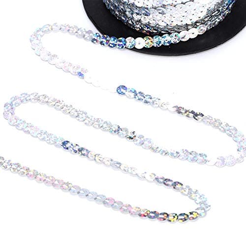 6mm Golden Sequin String 100 Yard Accessoire Décoratif pour Tissu Shoe Plastic Resin Sequin Line (9)