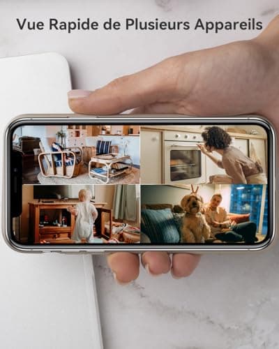 Imou 2K(3MP) Caméra Surveillance WiFi Intérieure Caméra 360° Connectée Smartphone avec Détection Humaine AI Suivi Intelligent Sirène Audio Bidirectionnel Compatible Alexa pour Bébé/Animaux