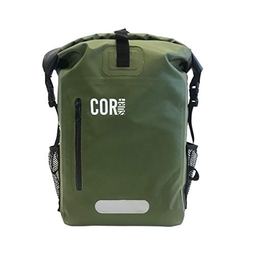 COR Surf Dry Bag Sac Imperméable | Sac à Dos étanche 25 l Avec Protection pour Ordinateur Portable (Vert 25L)