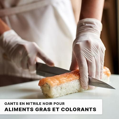 ARNOMED Gants nitrile jetables taille L, 2000 pièces (10 boîtes), gants en nitrile blanc, gant jetable non poudrés & sans latex, gants jetables, gants cuisine jetable en tailles S, M, L & XL