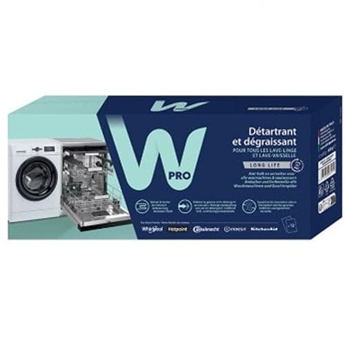 Détartrant/dégraissant 12 sachets Lave-linge 484000008801,C00308429 WPRO Lave-linge 484000008801,C00308429 WPRO