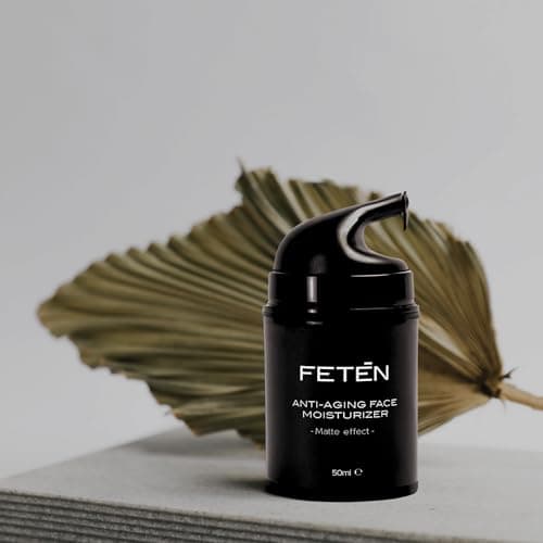 FETĒN Crème Hydratante Anti Rides Visage Homme Effet Matifiante - Soin Anti Age de Jour et de Nuit - Skincare for Men Cream à l'Acide Hyaluronique pour tous types de Peaux (Pack 1 Unité)
