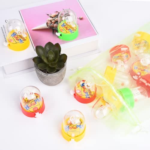 Herefun 16 Pcs Mini Finger Basketball Jeu de tir, Jeu de Basket-Ball de Table en Plastique Jeux de Doigts, Jouet Fête Remplissage de Sac d'anniversaire pour Enfant