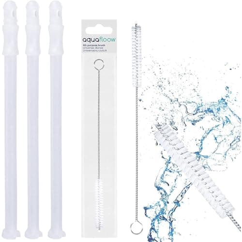 3x Tube d'aspiration du Lait Transparent 15,7cm pour 5313232961 DeLonghi + Brosse de Nettoyage pour Nettoyer les Machines à Café, Pailles, Bouteilles, Tasses