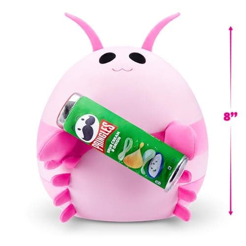 Snackles, Series 2, Pink Shrimp (Pringles, Sour Cream & Onion), Plush Toy, Cuddly Squishy Comfort Plush with License Snack Brand Accessory, Large (40 cm), Brown Box, (Pink Shrimp)