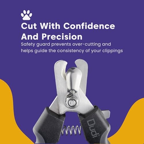 Dudi Pet Coupe Griffe et Lime pour Chien - Coupe Ongle pour Chien ou Chat avec Cran de Sécurité - Pince Coupante à Griffes ou a Ongles Chiens Chats Lapin Toutes Tailles - Large
