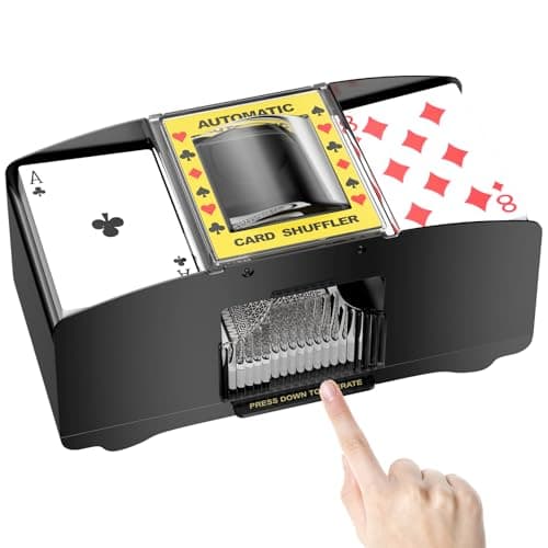 Gvolatee Melangeur de Carte Électronique, Mélangeur de Cartes à Jouer, Trieur de Carte, Card Shuffler 1-2 Ponts, Automatique d'Outil de Mélangeurs de Carte, pour UNO, Poker, Blackjack, Texas Hold'em