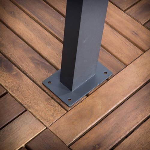 LED Luminaire extérieur Half (Moderne) en Noir Aluminium (1 lampe,à), Borne lumineuse, luminaire pour socle