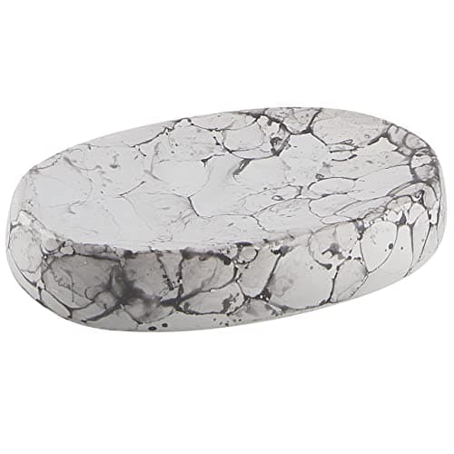 Ensemble d'accessoires de Salle de Bains 6 pièces Effet Marbre Blanc Callela