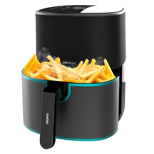 Cecotec Friteuse sans Huile de 6,5 L Cecofry Fantastik Inox 6500 Pack. Air Fryer avec 1700 W, Acier Inoxydable, 12 Menus, Technologie Perfect Cook, 80-200oC, Temps Réglable, Pack d'Accessoires