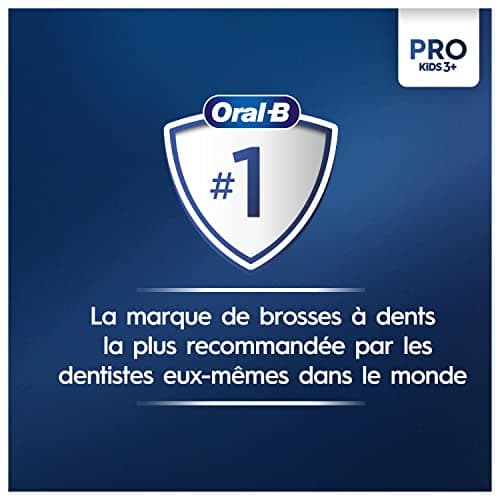 Oral-B Pro Kids Brosse à Dents Électrique Enfant, Reine des Neiges Disney, 1 Brossette Brossage Doux, 1 Étui Voyage, Minuteur et Vibrations, Batterie Rechargeable, 4 Stickers, 3 Ans et Plus