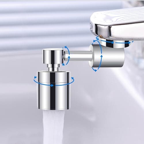 Embout Robinet Cuisine, 1080° Rallonge Robinet Cuisine, Extension Robinet Cuisine, Pour Aérateurs Pour Robinets Cuisine Et Robinets De Salle De Bain