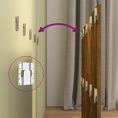 Coavain Tete de Lit 120 cm Tête de Lit Bois chêne fumé