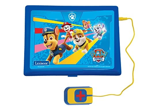 Lexibook Pat Patrouille Ordinateur Portable éducatif bilingue néerlandais/français, Jouet pour Enfant avec 130 activités d'apprentissage, Jeux et Musique, Bleu, JC798PAi10
