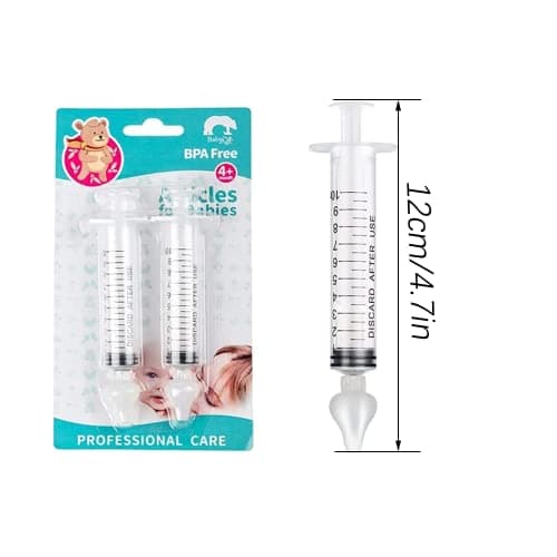 2 Pcs Nasale Bebe, Mouche-bébé, Portable Irrigateur Nasal 10ml, Irrigation Nasale, avec Embout d'Aspiration Nasale en Silicone Nettoyable Réutilisable, Sûr et Confortable