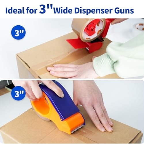 TAPEBEAR Ruban Adhésif d'Emballage Marron 48mm x 50m, Ruban Adhesif Emballage 2.6mil épaisseur, Fermeture Sûre, Haute Résistance Pour l'Emballage De Colis, Boîtes, Cartons, 12 Rouleaux