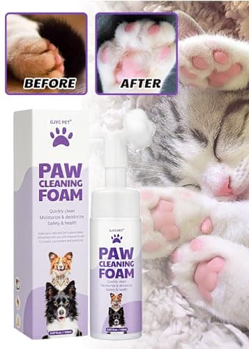 GJYC PET Mousse Nettoyante sans Rinçage pour Pattes - Nettoyant sans Eau avec Brosse en Silicone Améliorée pour Chiens et Chats