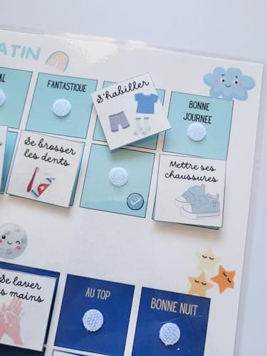 Tableau de routine journalière du matin et du soir pour enfant