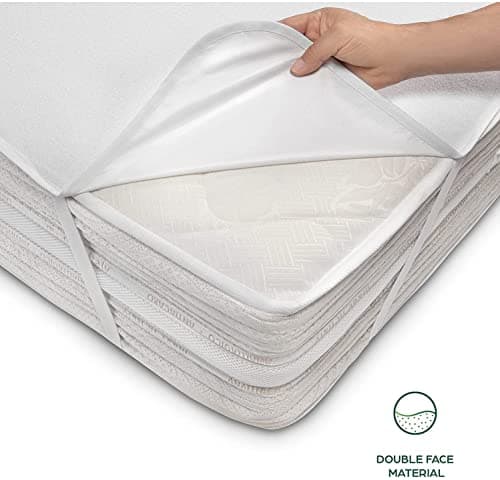 Protège Matelas 90x200 cm Alèse Impermeable en Coton Housse Matelas Protection Lit Adulte et Bebe Drap Alaise pour Incontinence Anti-Acarien Couvre-Matelas Pipi Lavable en Machine avec 4 Élastiques