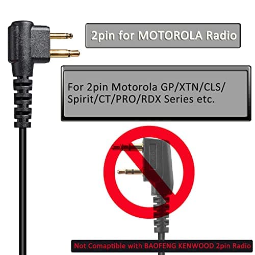 HYS Microphone haut-parleur portable pour talkie-walkie, microphone compatible avec Motorola CP040 CP140 GP300 CLS1110 Radio bidirectionnelle