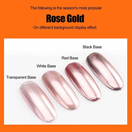 GZMAYUEN Poudre Chrome Ongle Nail Art 6Pcs Miroir Blanc Perle Holo Effet Décoration Design