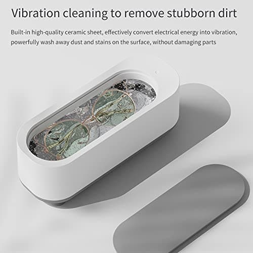 Nettoyeur de Bijoux à Ultrasons, Nettoyeur à Ultrasons, Machine de Nettoyage à Ultrasons Professionnelle pour Bijoux Bagues Montres Lunettes Rasoirs Pièces de Monnaie