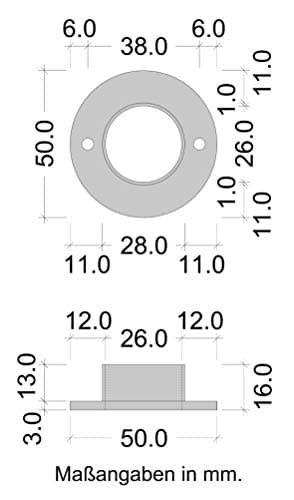 Gedotec Barre de garde-robe ronde en acier inoxydable pour montage mural | Tube d'armoire 1000 mm pour armoires et garde-robe | Tube de meubles Ø 25 mm | 1 pièce – Barre
