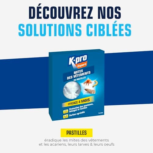 KAPO Pastilles Anti-Mites - Efficace 4 Mois - Protection des Manteaux, Lainages et Textiles - Parfum Agréable - Protègent Efficacement - Sachet Individuel, Voir Photo