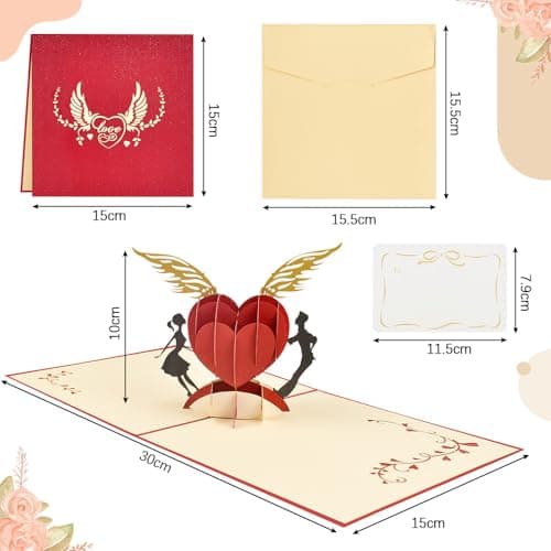 SLTAXAR Carte de Mariage Carte de Vœux Pop-up 3D Carte Mariage Félicitation Carte Anniversaire Marriage Carte de Félicitation Mariage Carte Mariage 3d Mariage Carte de Saint Valentin pour Mariage
