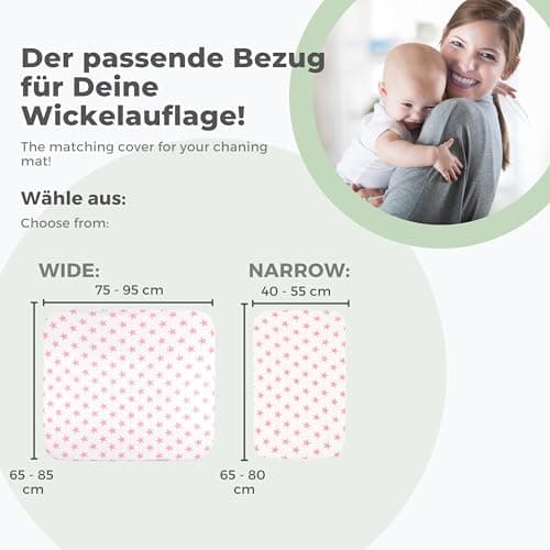 Lilly and Ben® Housse pour Matelas à Langer - Tissu Coton Éponge - Bébé Fille - Lot de 2 - Épais et Absorbant