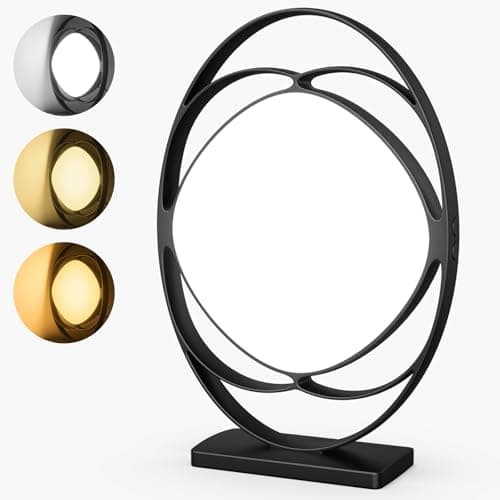 Lampe lumière du jour, lampe de luminothérapie 10000 Lux sans UV,lumière du jour avec 3 températures de couleur,4 minuteries,5 intensités lumineuses réglables,lampe solaire fonction mémoire(Noir)