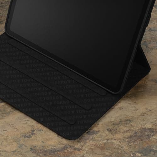 TORRO Coque Compatible avec iPad Pro 13” M4 – Étui en Cuir Véritable pour iPad Pro 13” 2024 avec Bequille et Connectivité Apple Pencil (Noir)