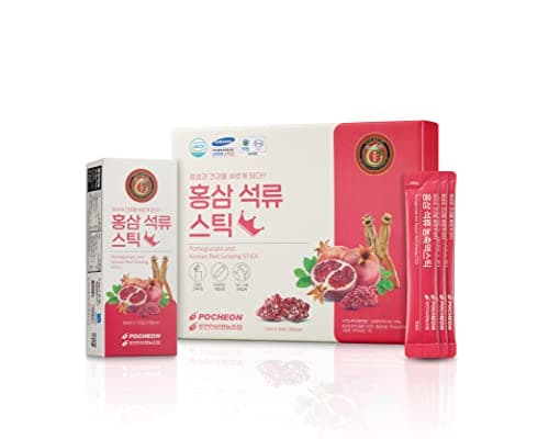 Pocheon - Bâton d'extrait de ginseng rouge coréen et de grenade - 300 ml (10 ml x 30) - Panax coréen - Support immunitaire naturel - Sans sucre ajouté