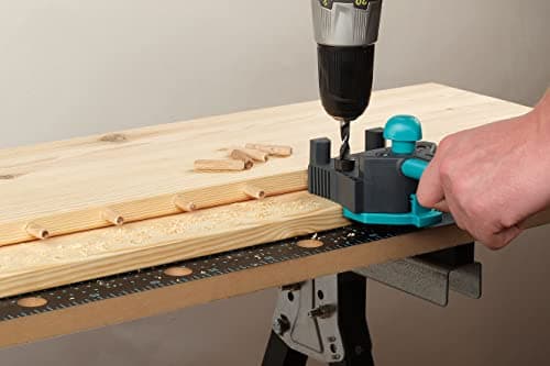 wolfcraft 4640000 - Guide de Perçage Bois - Gabarit pour assemblage bois - Tourillons Ø 6