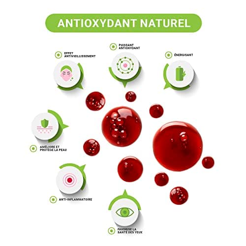 Astaxanthine biologique * 30 gélules végétales / 8 mg * Antioxydant naturel * Énergie + Santé oculaire + Soins de la peau *