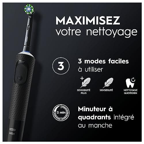Oral-B Vitality Pro Brosse À Dents Électrique Noire, 1 Brossette