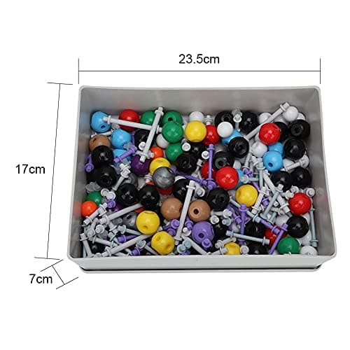 Hztyyier 267Pcs Modele Moleculaire, Kit Molécules Chimie Organique et Inorganique Ensemble Kit de Structure Atome Lien Modèle Défini pour Enseignant Élève