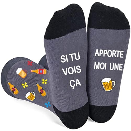 Chaussettes Homme Rigolote Chaussettes Drôles Chaussettes Amusantes Fantaisie Cadeaux Nouveauté pour Homme Cadeau Papa Amie Famille Fête des Pères
