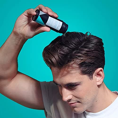 Poudre densifiante volumatrice pour cheveux - Calvitie, perte de cheveux & racines - Microfibres de kératine naturelle. Poudre capillaire Anti-Calvitie. Hair loss concealer I Châtain Foncé (30 gr) I