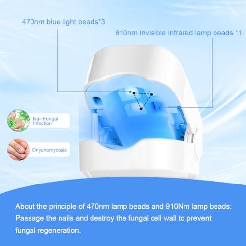 ACWOO Appareil Traitement Laser Mycose Ongles, Portable Dispositif des Champignons des Ongles, Dispositif de Traitement Laser pour Mycose Ongles des Pieds Nettoyage et Réparation Ongles Traitement