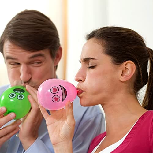 Émoticônes Ballons, RosyFate 100 Ballons Smiley, Ballons en Latex, Ballons Emoticones Amusant, Assortiment D'émoticônes Ballons, Accessoires de Fête Evènement Soirée Décoratif (B)