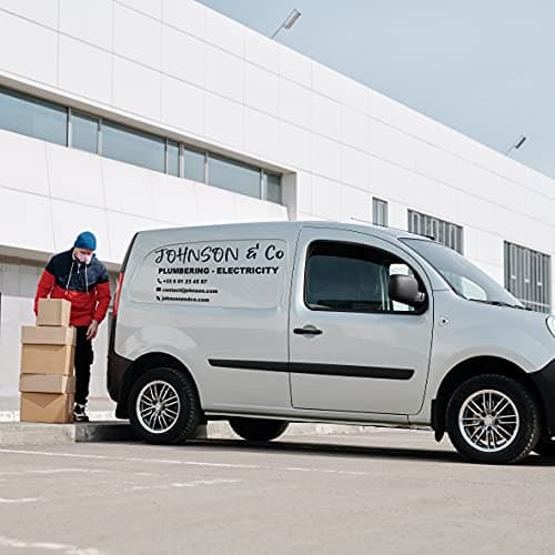 Wraplab Lettrage Entreprise Texte Adhésif Personnalisé | Véhicules Utilitaires, Camion, Camionette, Publicitaires, Vitrines, Magasins, Portes