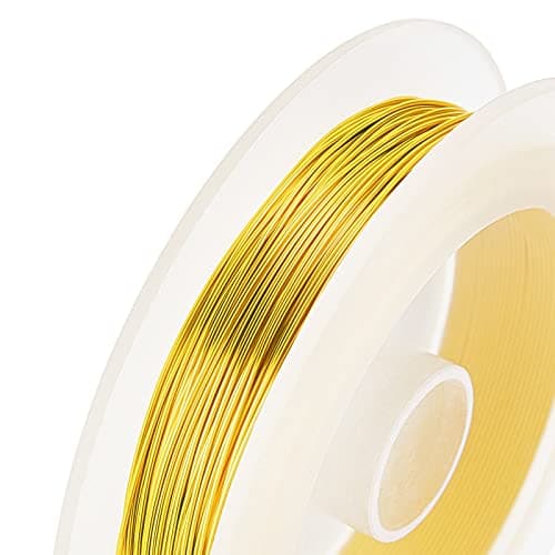 BENECREAT 24Gauge (0.5mm) Fil en Or résistant à la ternissure Fabrication de Bijoux en Fil de Cuivre, 30M/33Yard