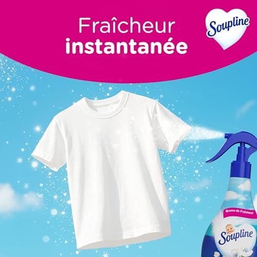 SOUPLINE - Spray Brume de Linge Parfum Grand Air - Brume Parfumée pour Linge de Maison et Vêtements - Complément Idéal à Votre Lessive et à Votre Adoucissant Linge - Lot de 2 x 300 ml