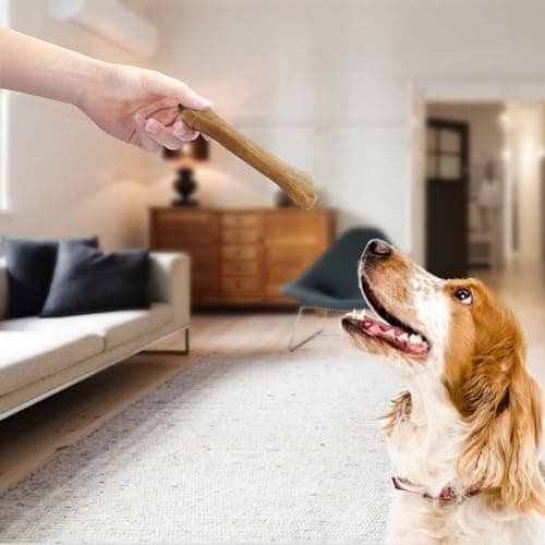 Nobleza - Rawhide Dog Chew Medium 15CM * Pack de 12, Cuir Brut Naturel à mâcher pour Chien, os pressés en Cuir Brut pour Chiot, os de Jointure Chien Moyen, Renforcement pour Les Dents