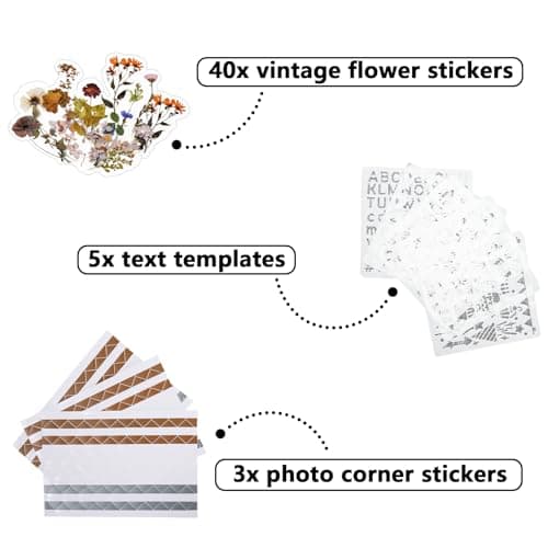 Vienrose Album Photo Scrapbooking, 28,5 x 20,5 cm Album Photo en Lin avec 40 Pages Papier Kraft Blanc Vierge, Kit de Fournitures de Scrapbooking DIY pour Couple Bébé Famille Mariage, Beige