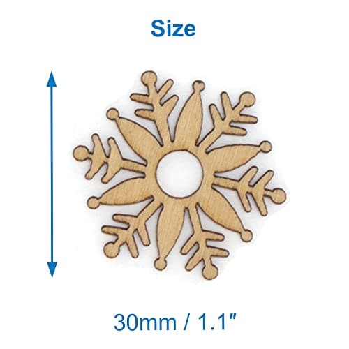 Baker Ross FE984 Mini Formes en Bois pour Enfants motif Flocon de Neige - Lot de 72, Forme en Bois a Peindre Decoration, Loisirs Créatifs Enfants, Activites Manuelles pour Enfants